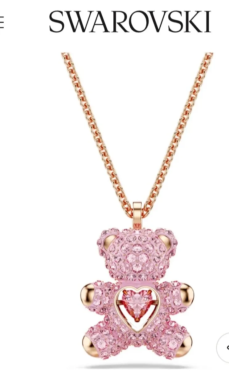 Swarovski Teddy Bear Pendant Necklace thumbnail
