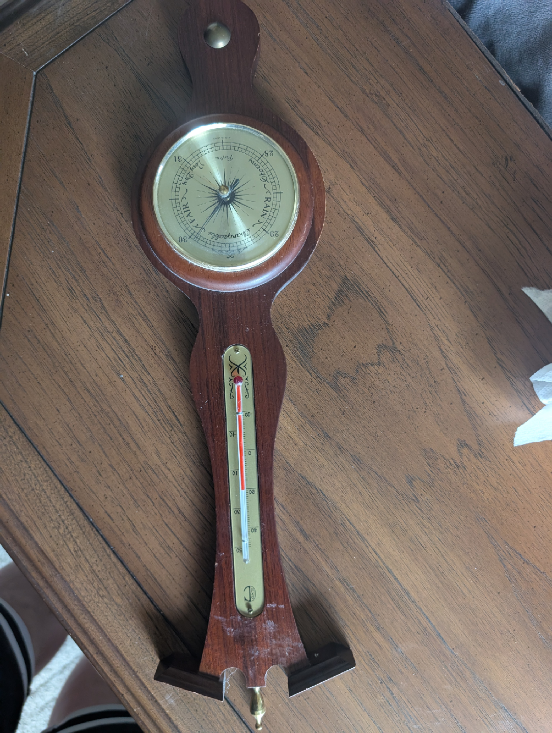 vintage set of  3 made in Germany barometers - photo 3