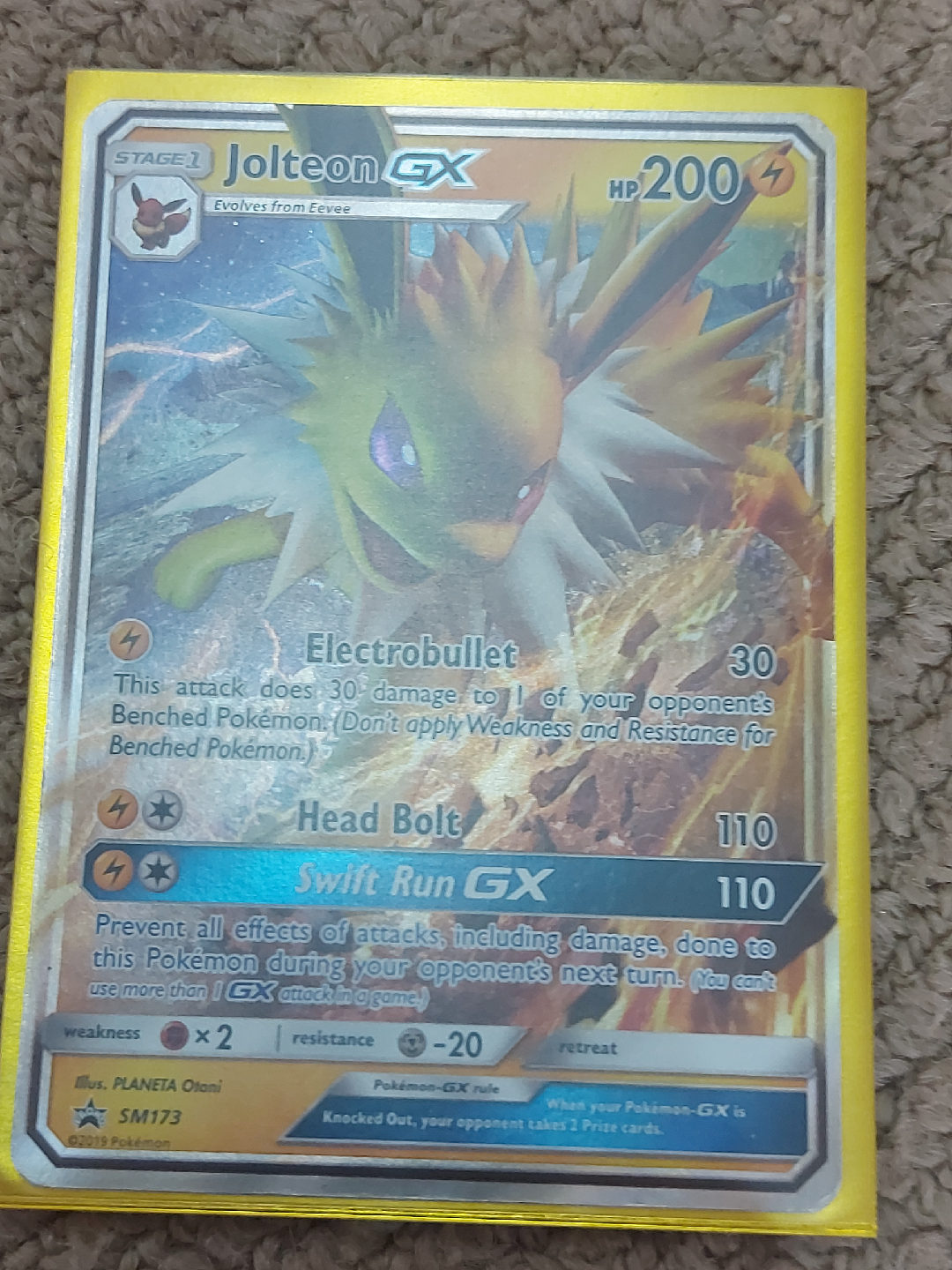 Jolteon GX Black star Promo Pokemon Card