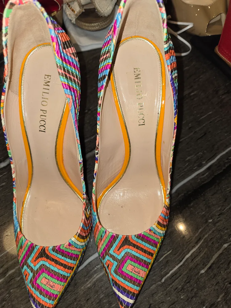 Emilio Pucci Multicolor Patterned Heels - Size 41 thumbnail