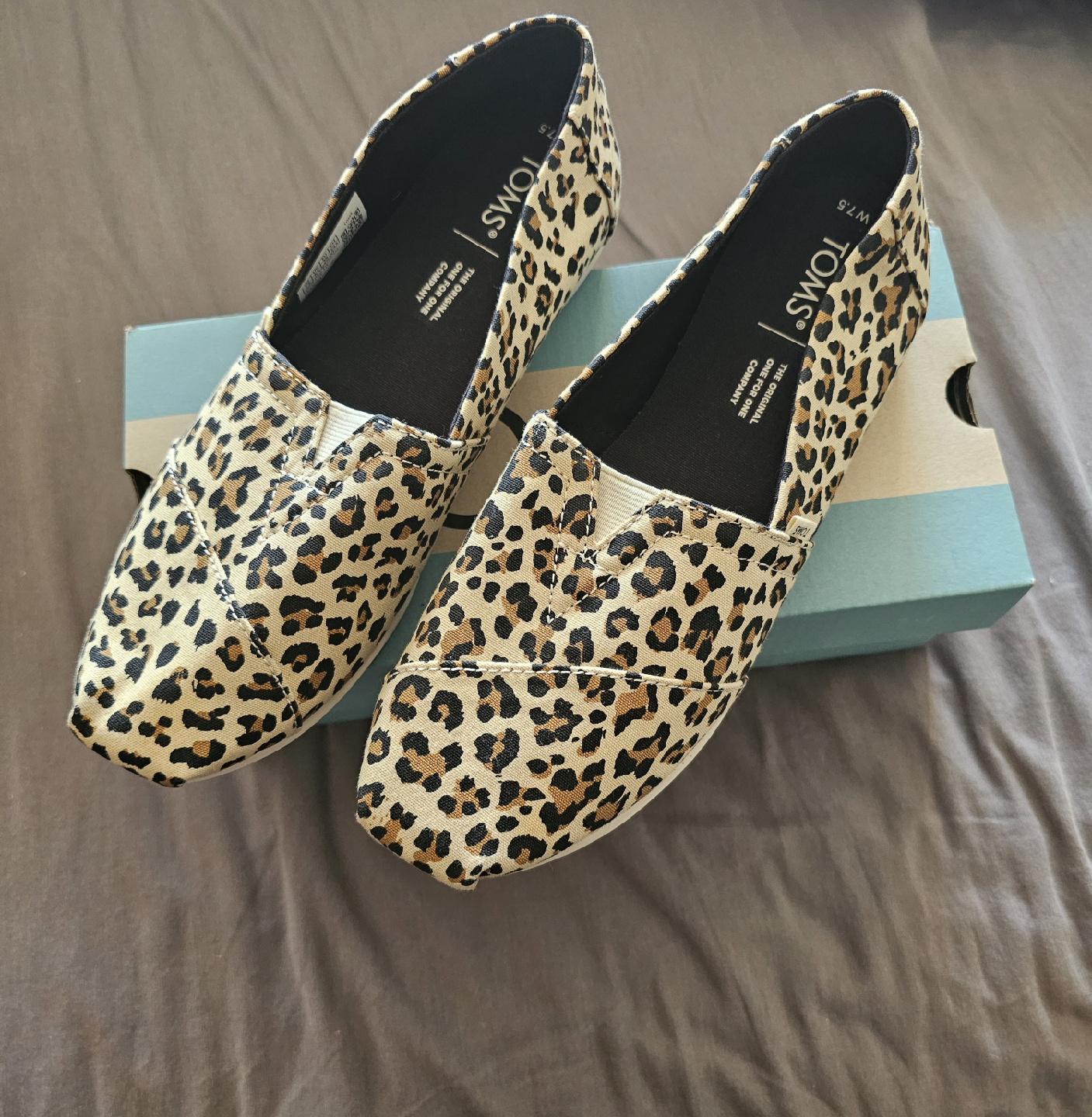 TOMS Alpargata Birch Leopard Print - Size 7.5