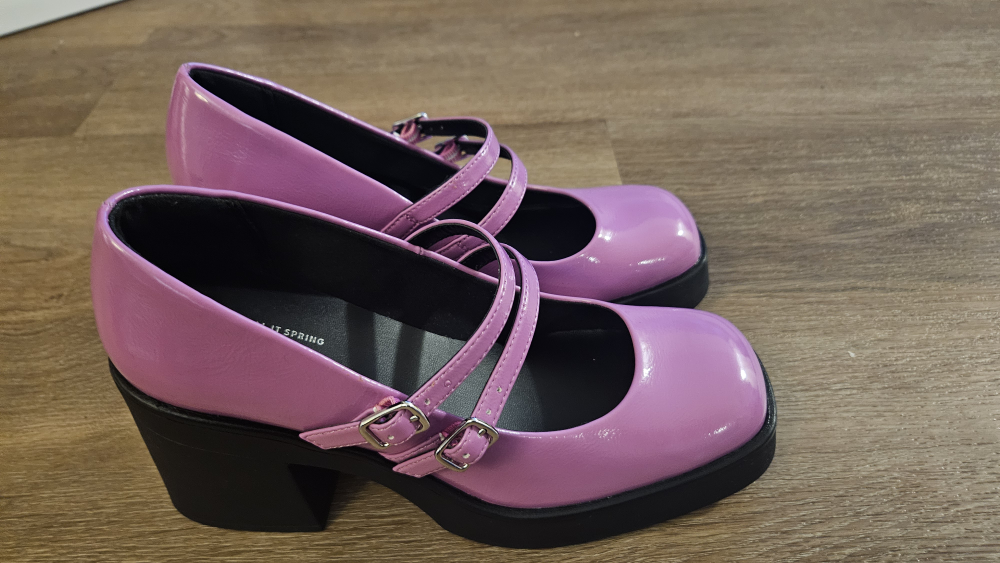 Call It Spring Vegan Platform Mary Janes - Size 8 - photo 2