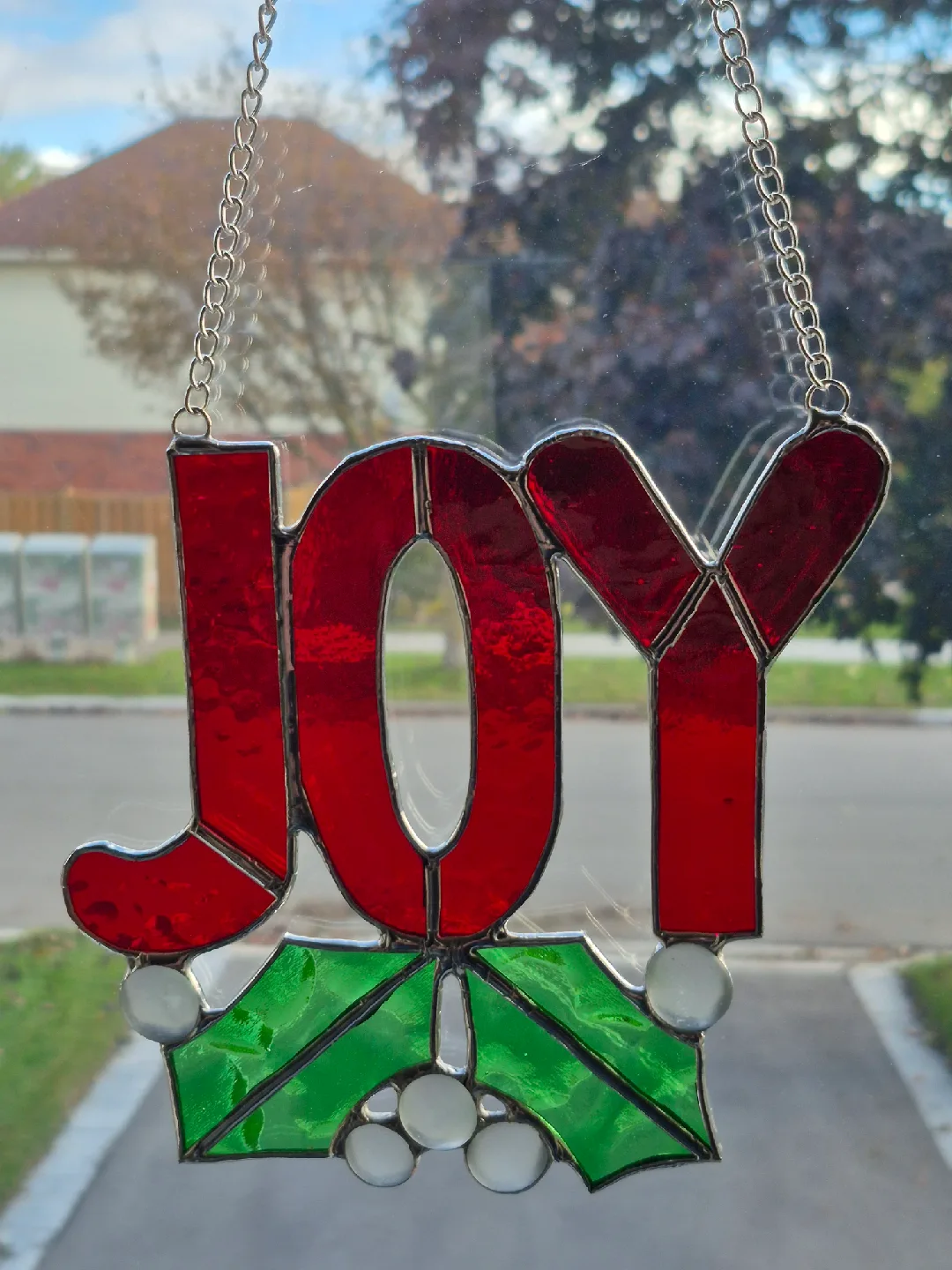 Stained glass Christmas JOY suncatcher image indicator(2)