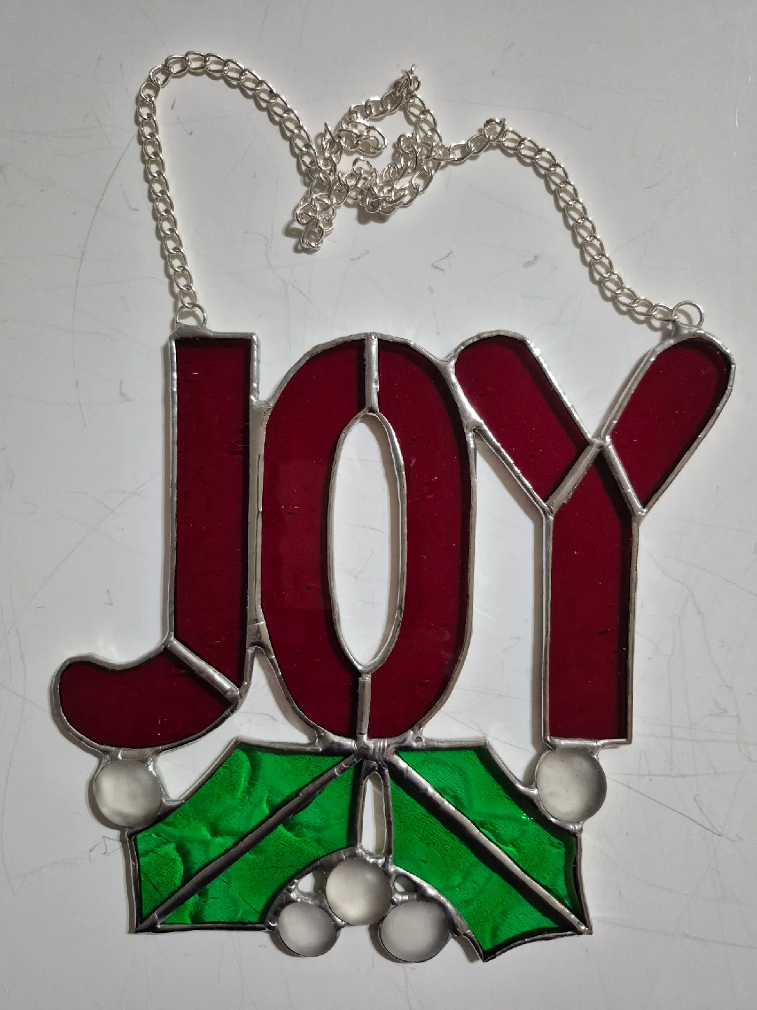 Stained glass Christmas JOY suncatcher image indicator(3)