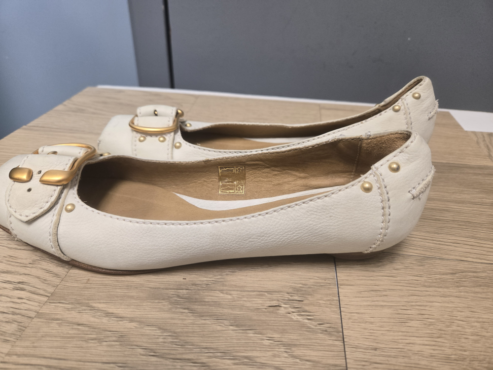 Fabio Rusconi White Leather Ballet Flats - photo 4