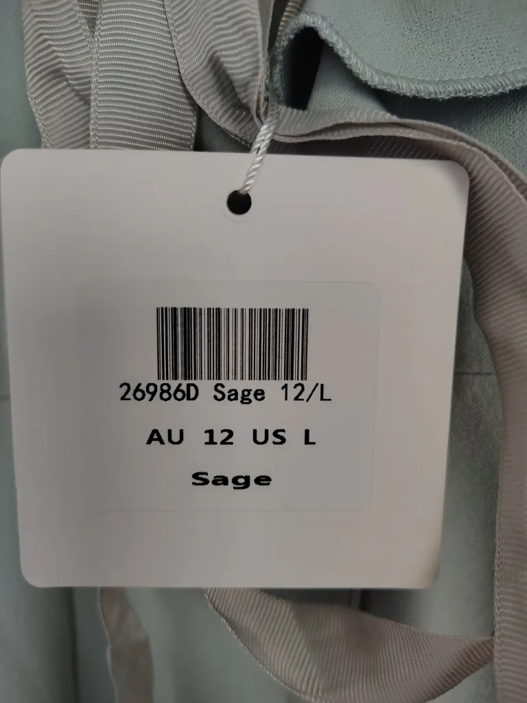 Selfie Leslie Cloud 9 Bardot Neckline Corset Back Sage Dress  L image indicator(6)