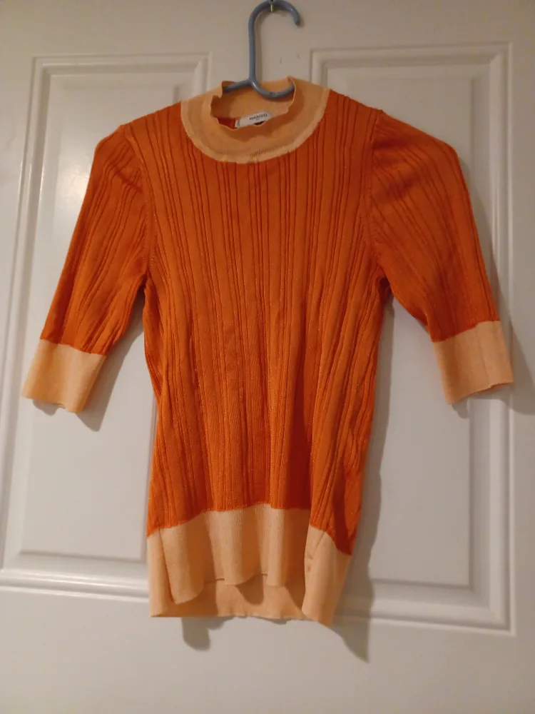 Mango Suit Orange Top - Size M thumbnail