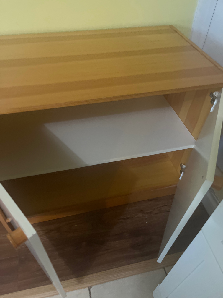 Wooden Cabinet with White Doors - photo 2