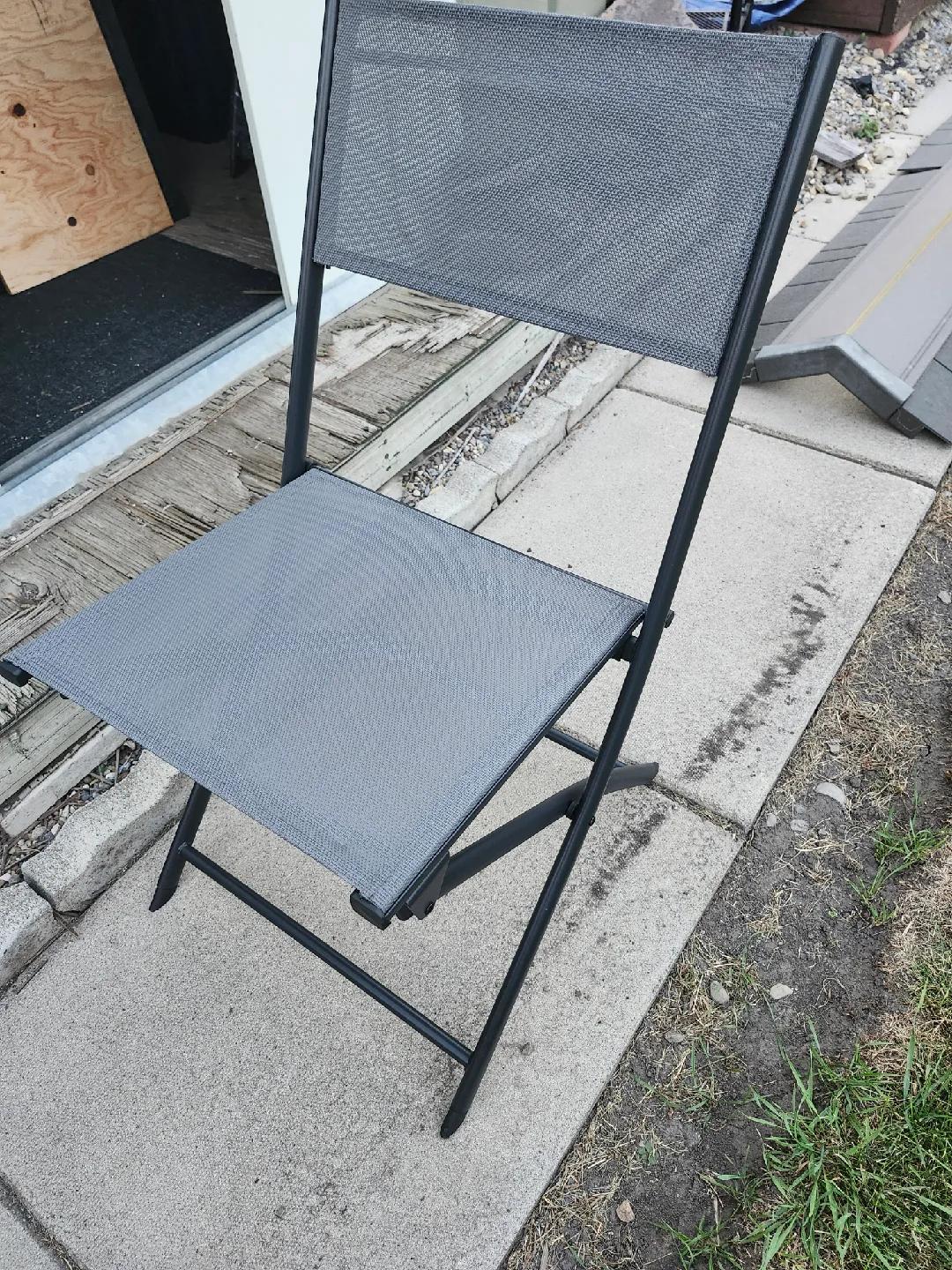 Brand New Folding Outdoor Chair - Grey thumbnail