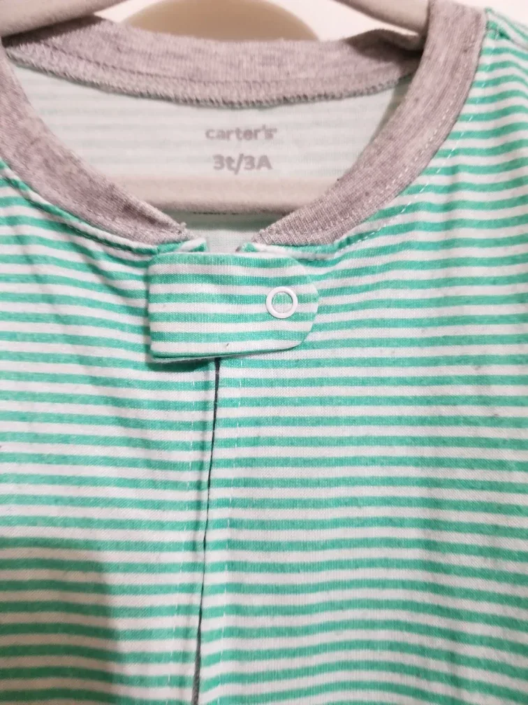 Carter's 3T/3A Striped Footed Pajamas image indicator(2)