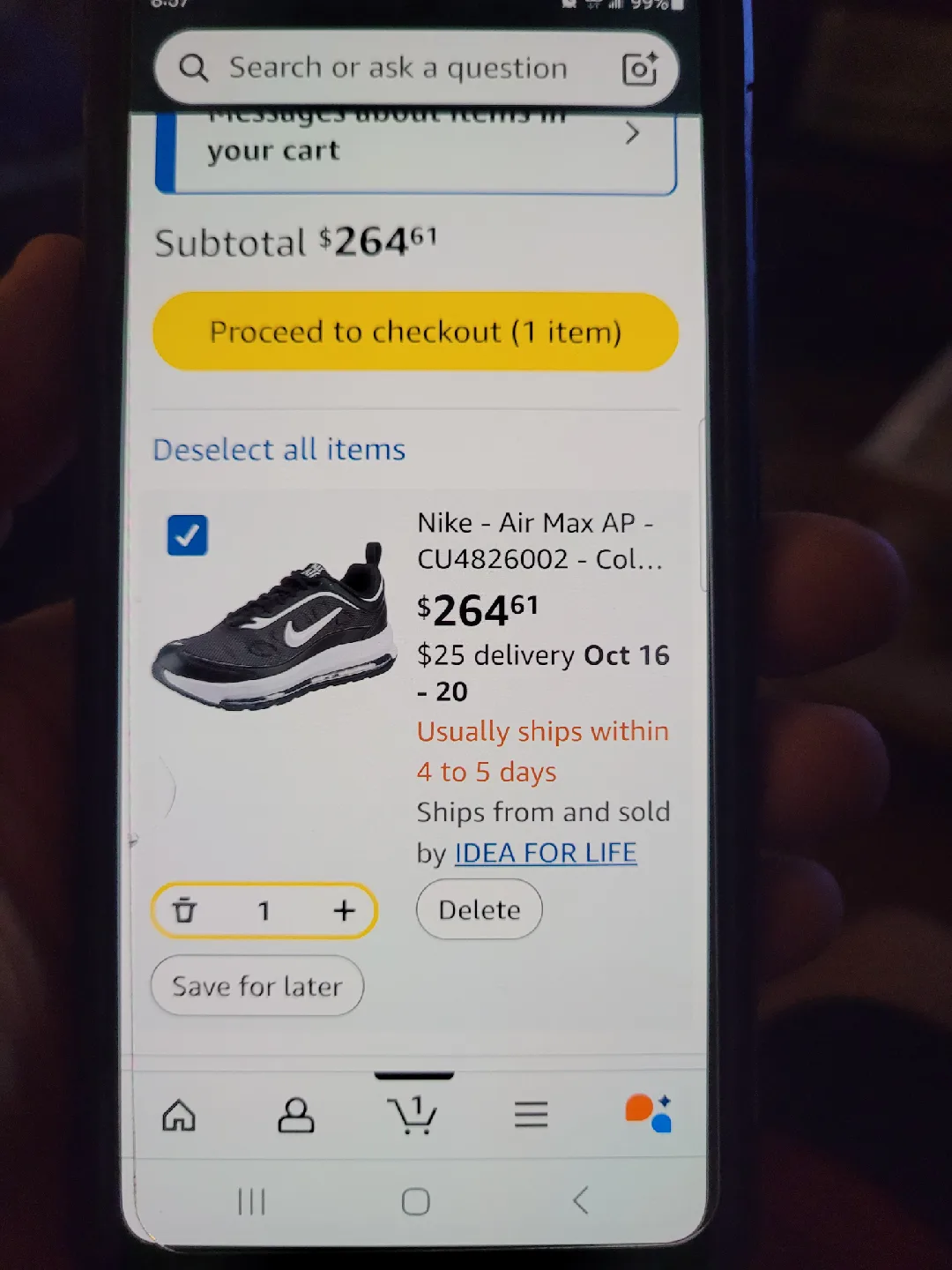 Nike Air Max AP Black/White, Size 10 image indicator(7)