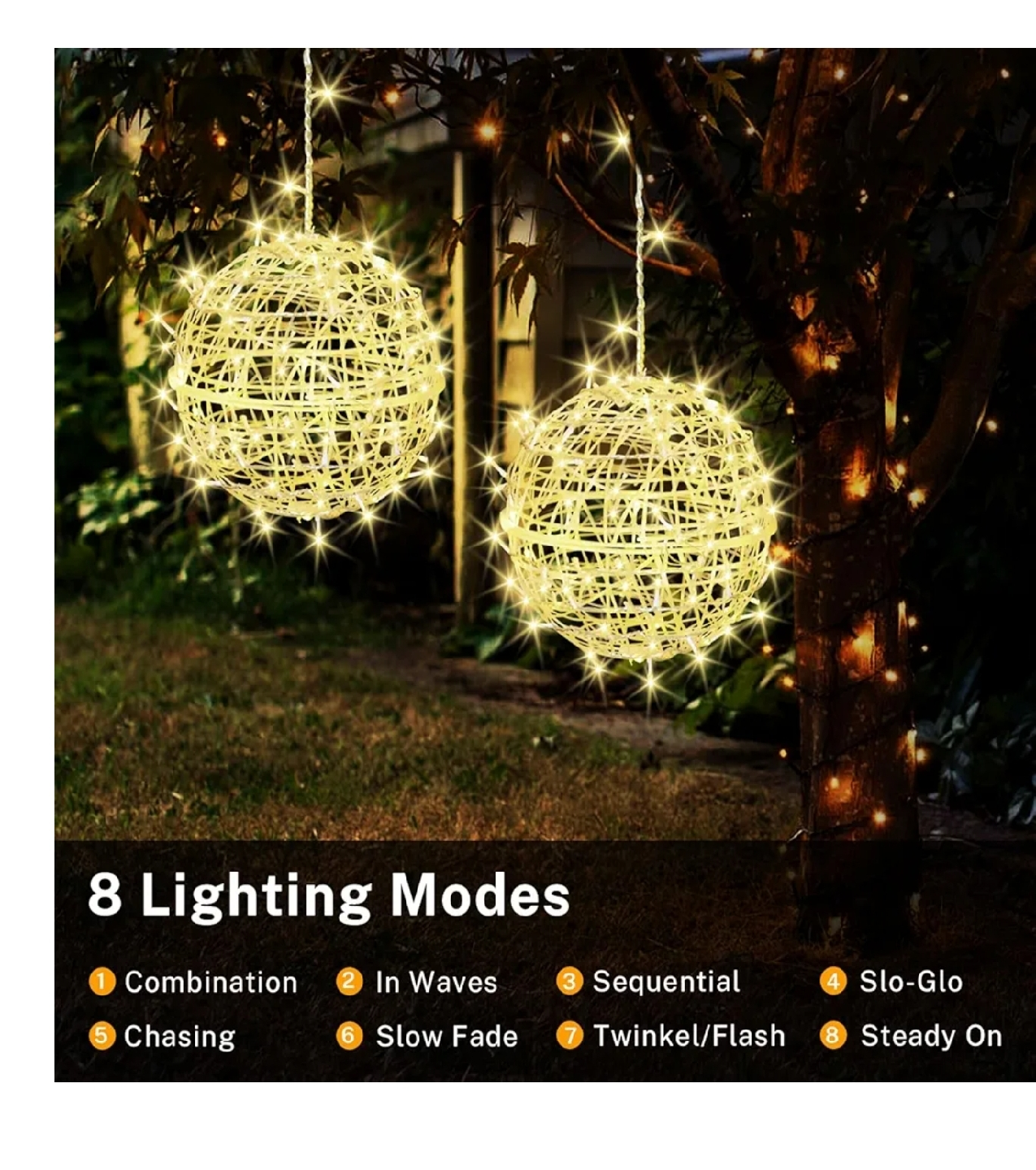 Outdoor Christmas Balls Lights 4 Pack - photo 2