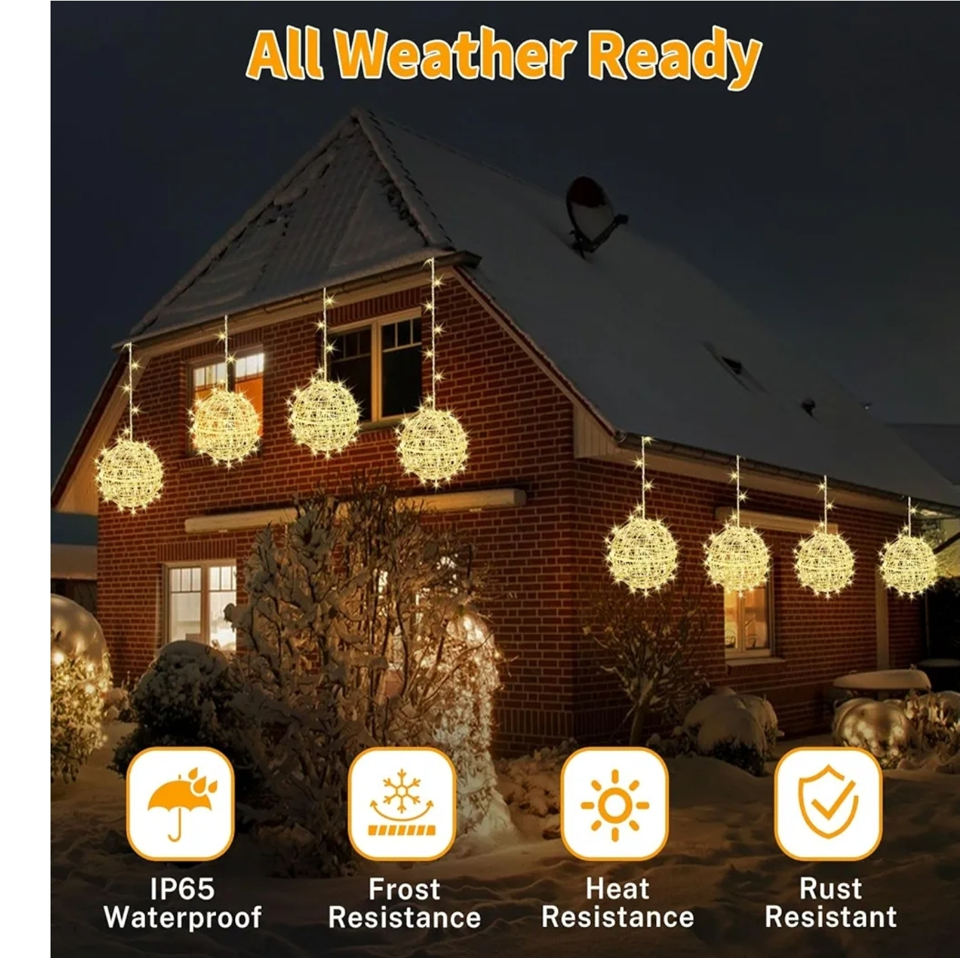 Outdoor Christmas Balls Lights 4 Pack - photo 4