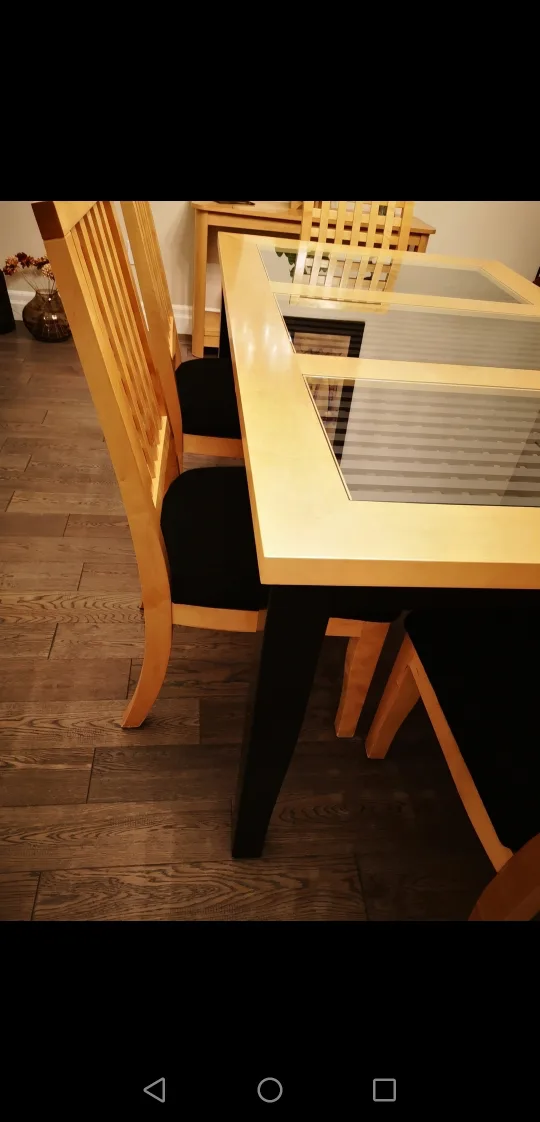 Dining Table with 6 Chairs - Wood & Black image indicator(3)