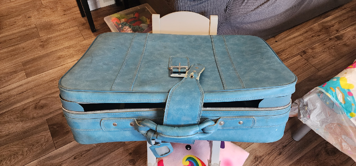 Vintage Blue Suitcase