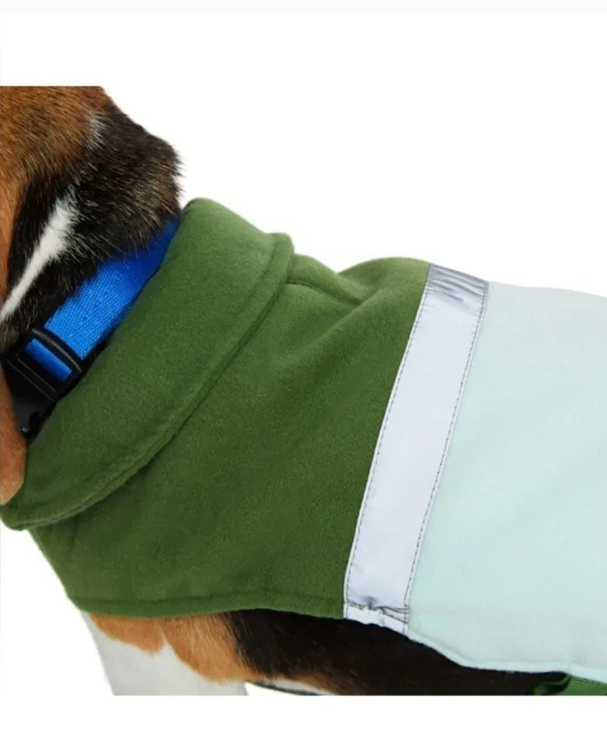 Youly Green and Blue The Explorer Reflective Pet Coat Size Small image indicator(3)