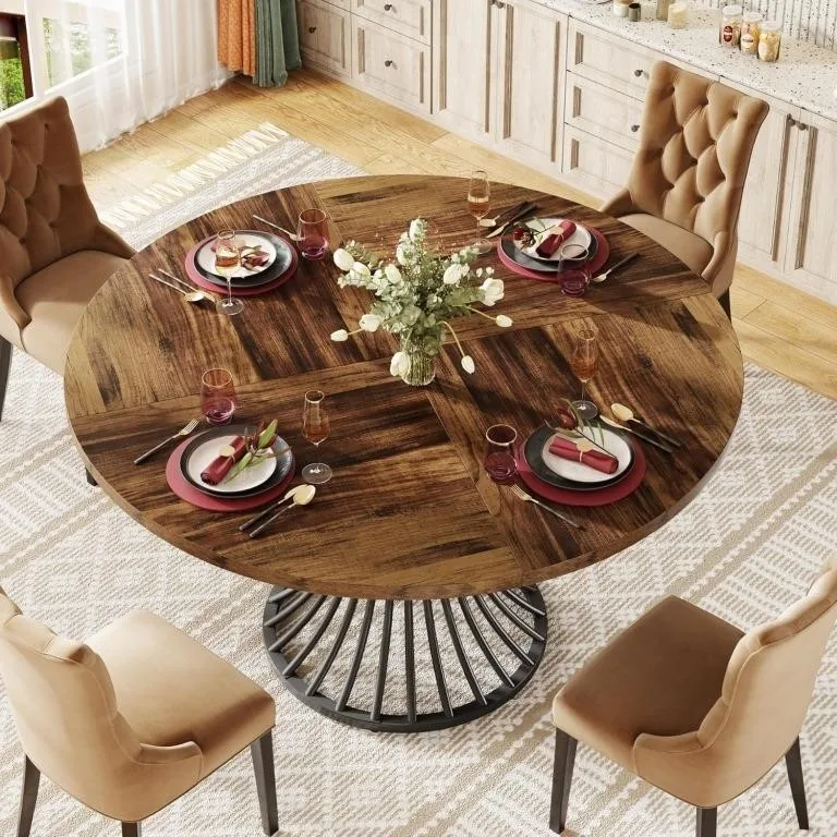 Tribesigns Round Dining Table image indicator(3)