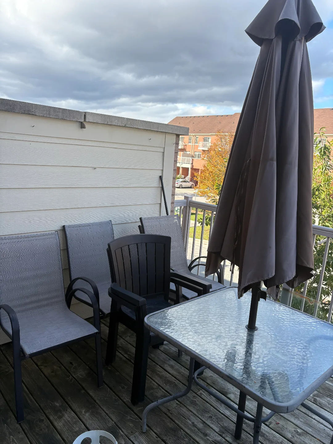 Patio Set - Table, Umbrella, and 4 Chairs thumbnail