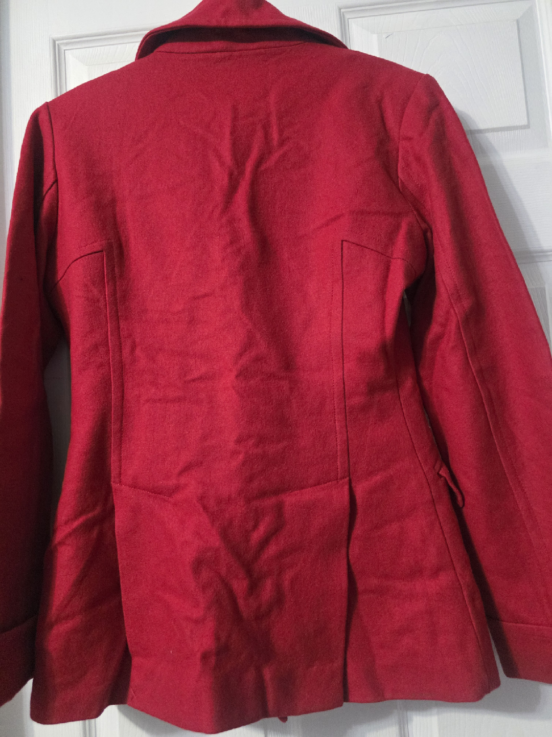 Steve & Barry's Red Wool Blend Pea Coat - Size M - photo 5