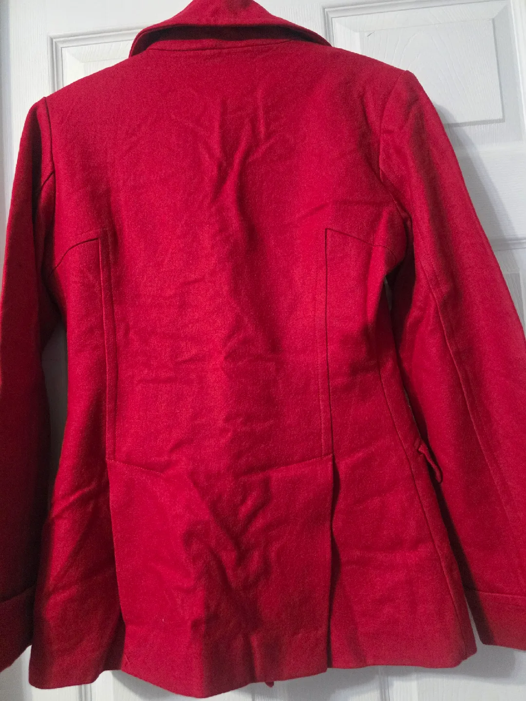 Steve & Barry's Red Wool Blend Pea Coat - Size M image indicator(5)