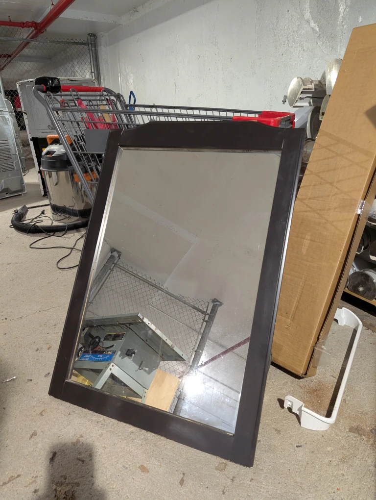 Dark Brown Framed Mirror & Dresser Set - photo 5
