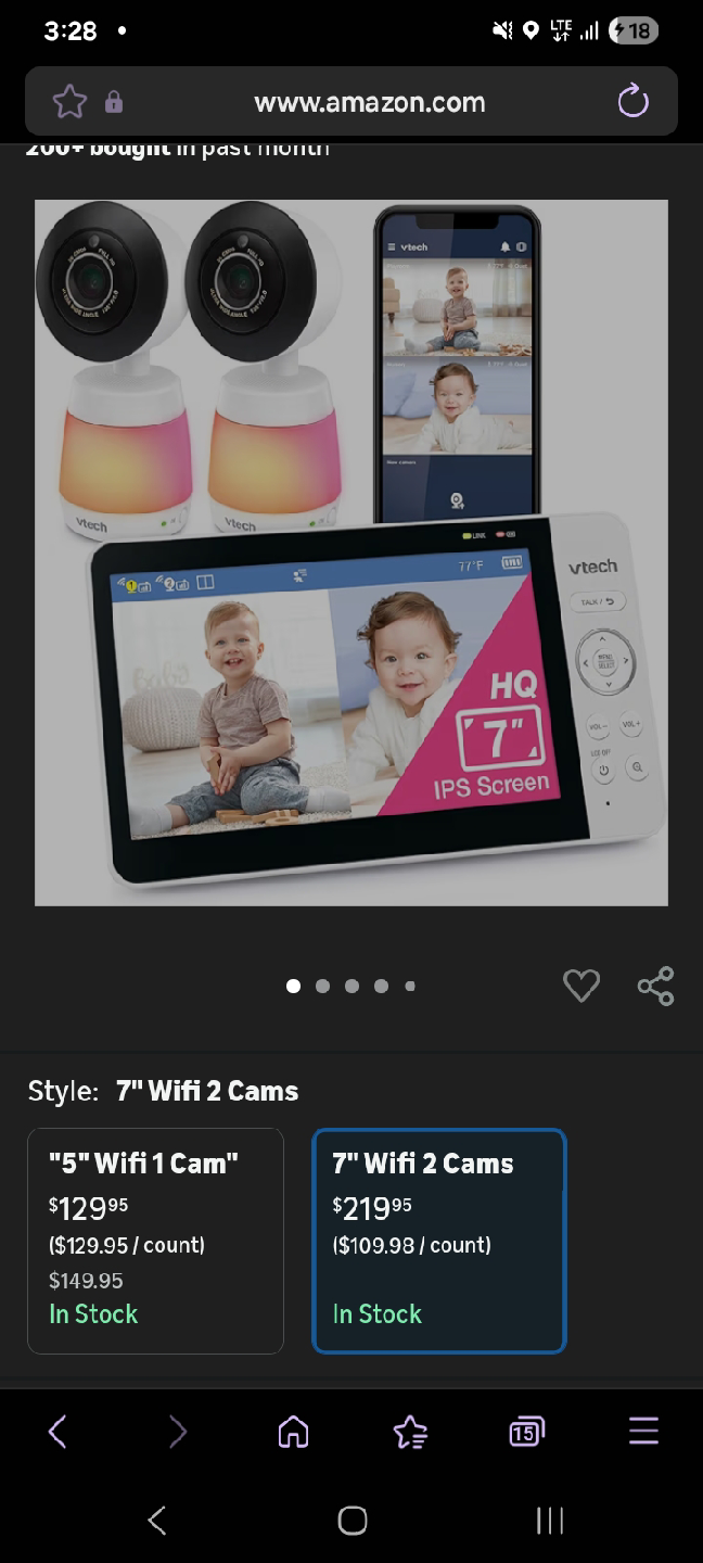 VTech Pan & Tilt 2-Camera Smart High-Definition Video Monitor