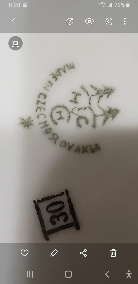 Vintage MCM 38 fine porcelain Tea Set  Silver Maple Leaf image indicator(9)