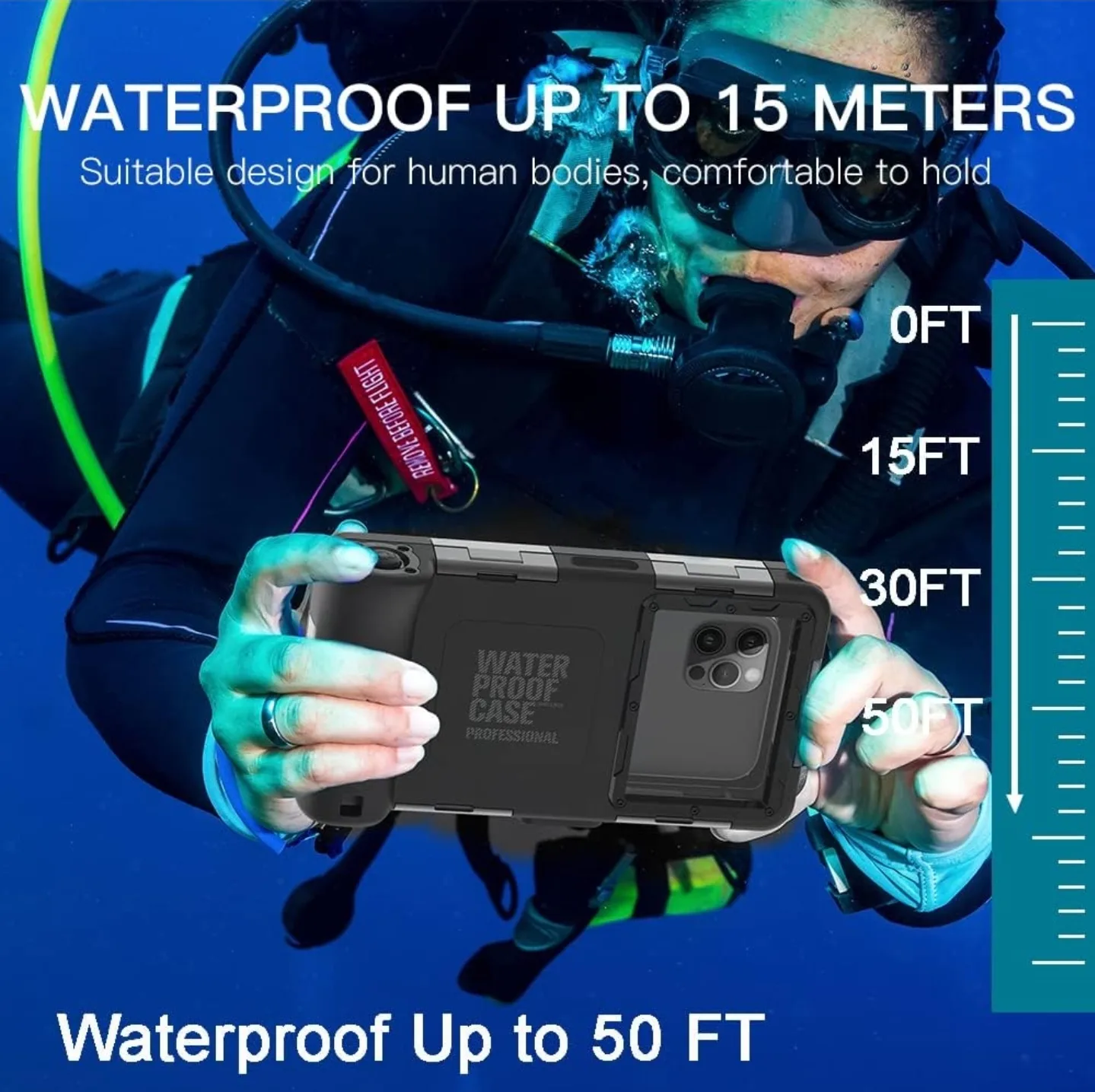 Waterproof Underwater Diving Phone Case image indicator(2)