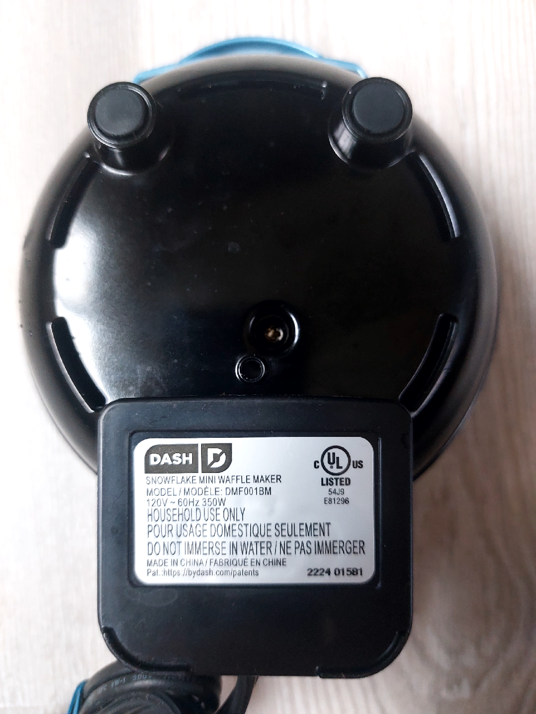 Dash Snowflake Mini 4" Waffle Maker - Blue - photo 3