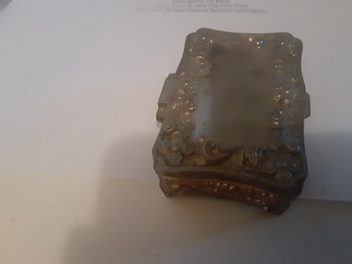 Vintage Antique Ornate silver Trinket Box image indicator(2)