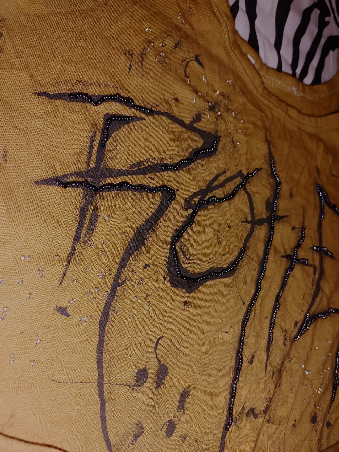 Hand-painted & beaded tank top image indicator(3)