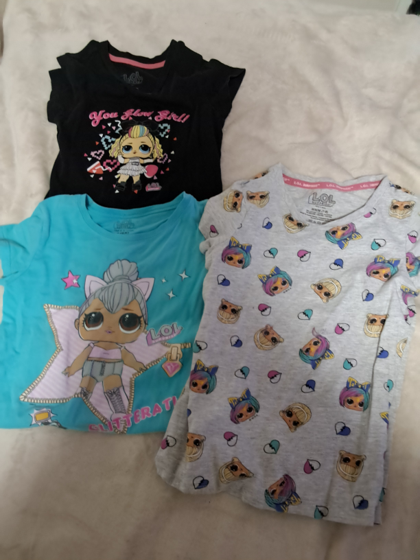 LOL Surprise Girls T-Shirt Bundle, Size 6, (7/8)