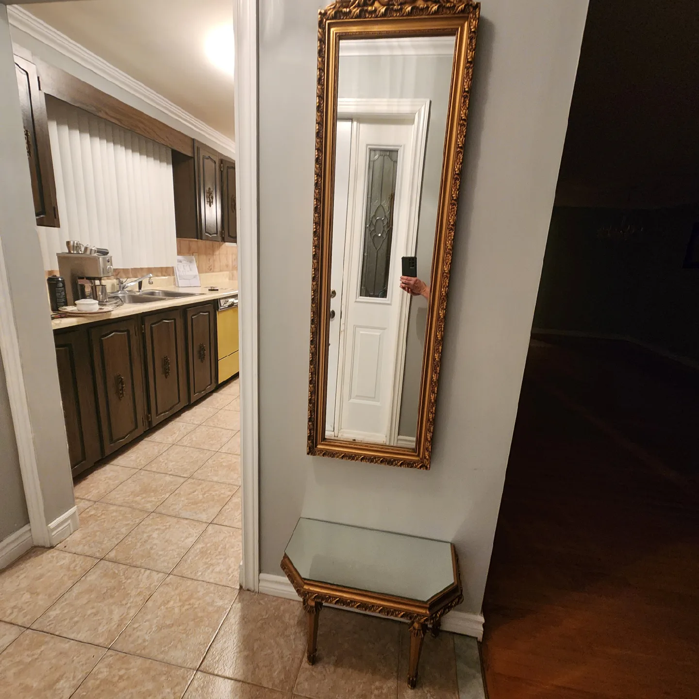 Ornate Gold Framed Mirror and Bench Set image indicator(3)