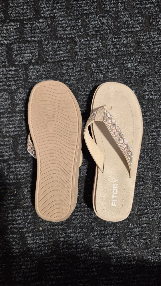 Fitory Beige Flip Flops image indicator(2)