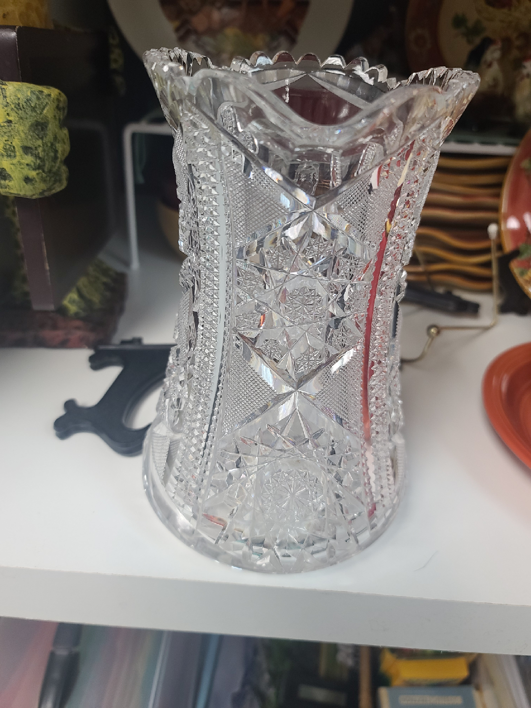 Vintage Cut Glass Pitcher - photo 2