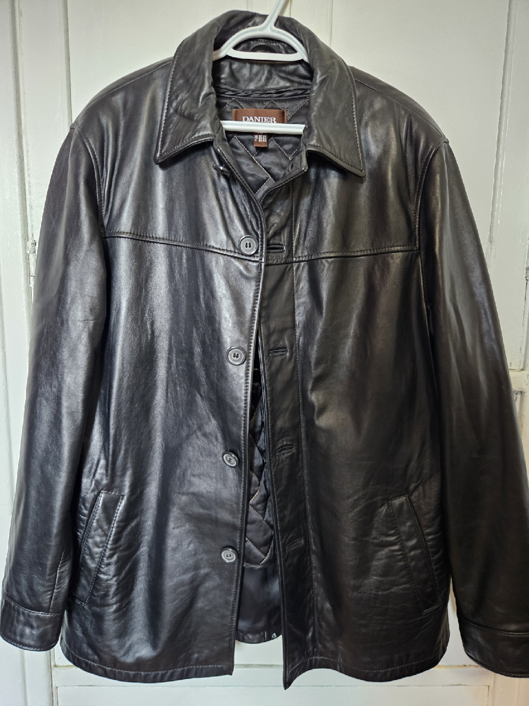 Danier Black Leather Jacket - Size 42 - photo 2