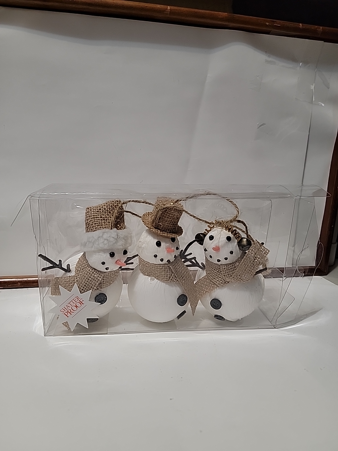 Hobby Lobby Evergreen Cottage Snowman Ornaments - New