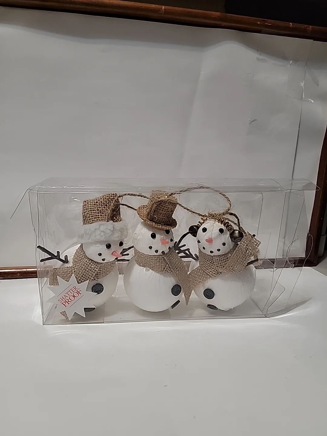 Hobby Lobby Evergreen Cottage Snowman Ornaments - New thumbnail