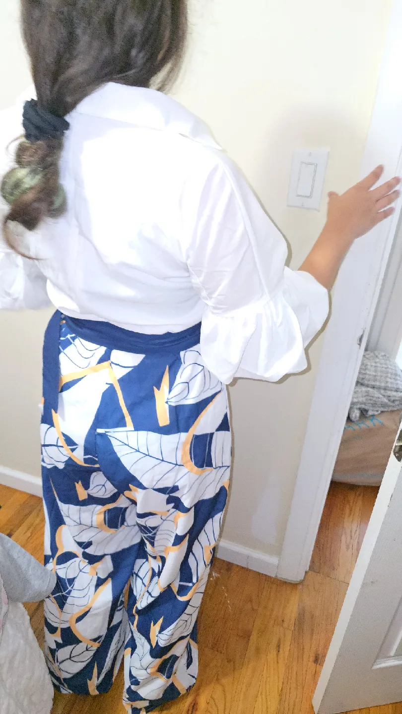 Floral Print Wide Leg Jumpsuit image indicator(3)