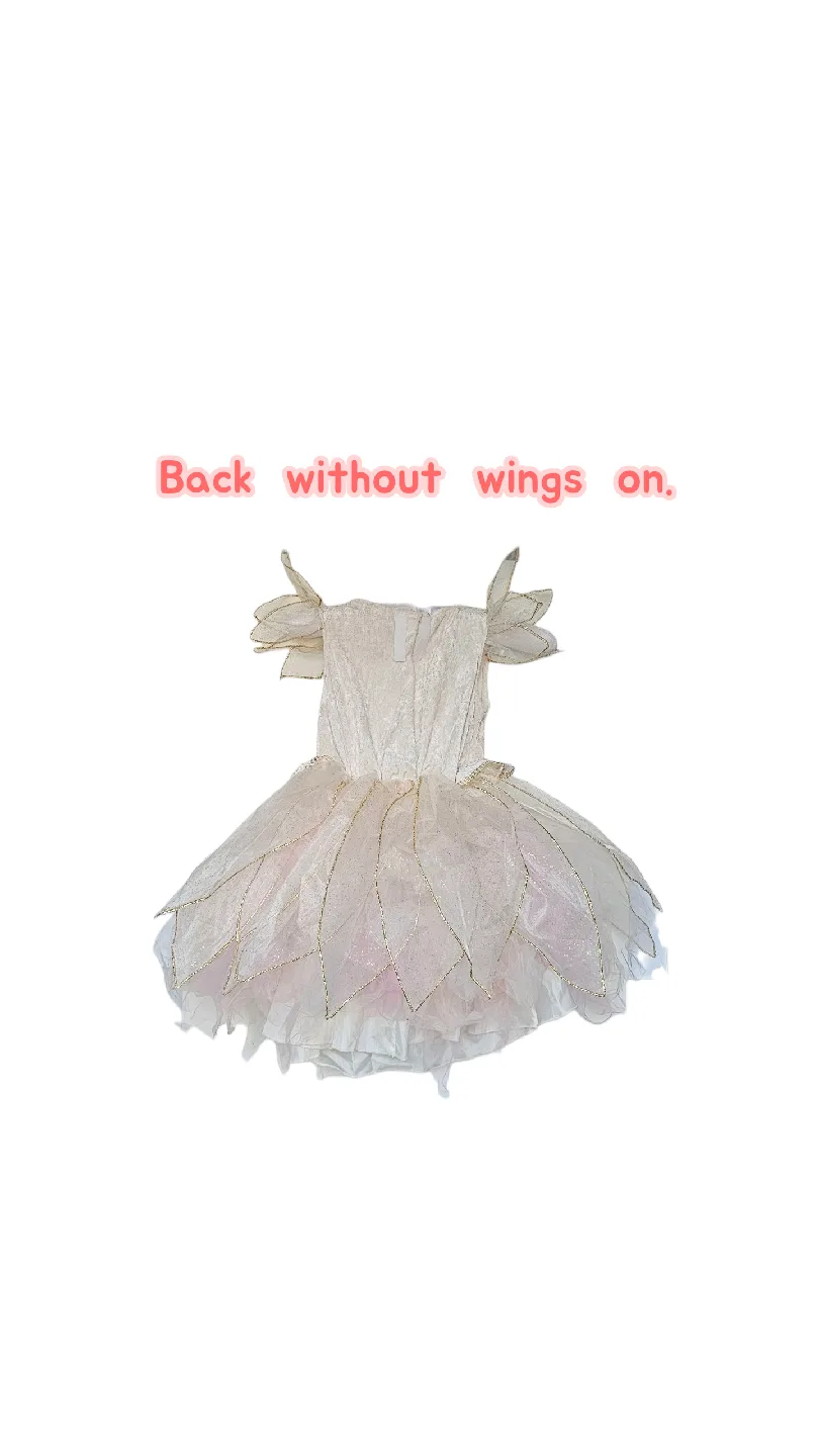 Unicorn Fairy Princess Halloween Costume w Wings & Headband image indicator(8)