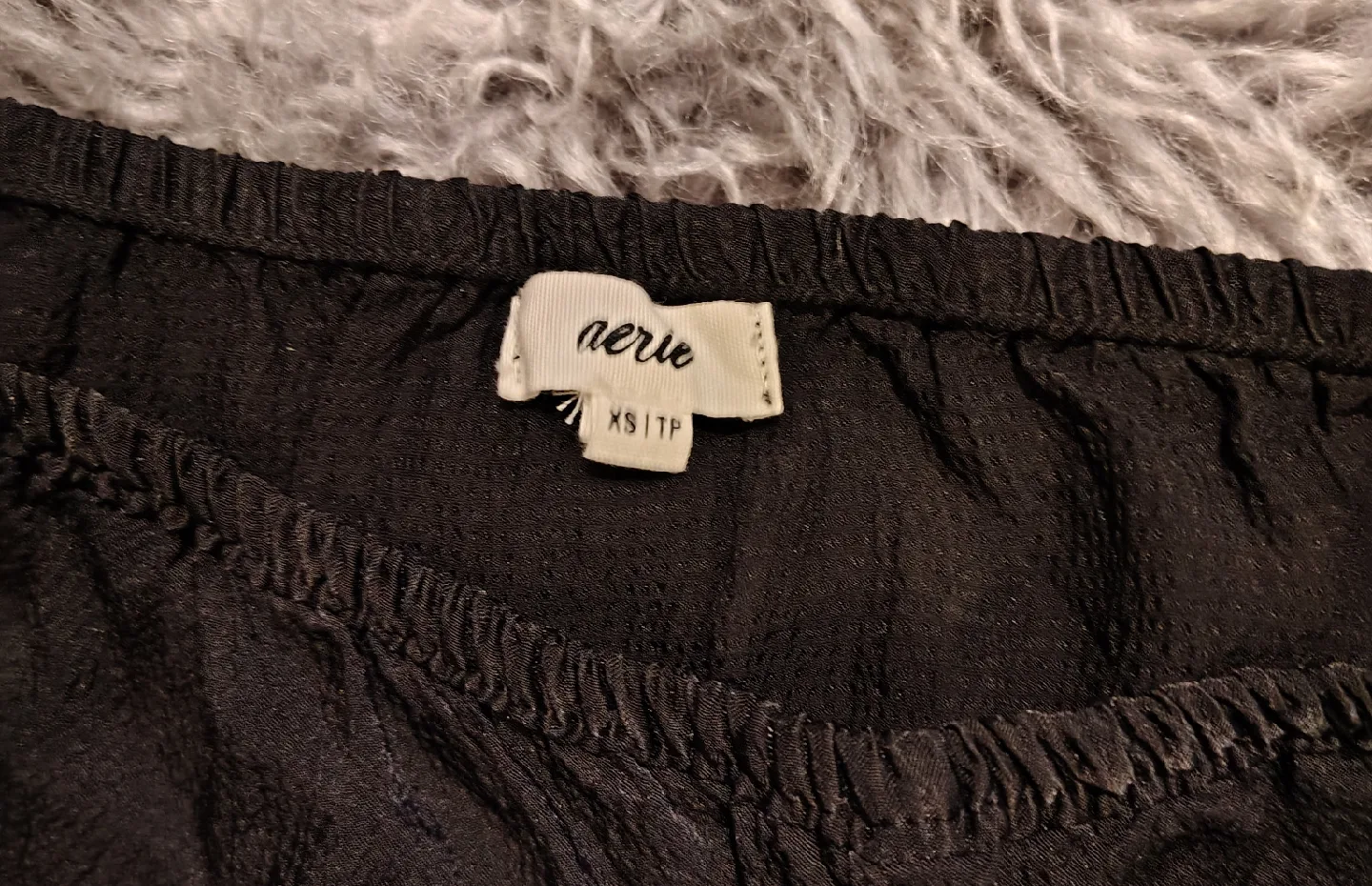 Aerie Black Lace Trim Skirt - Size XS image indicator(3)