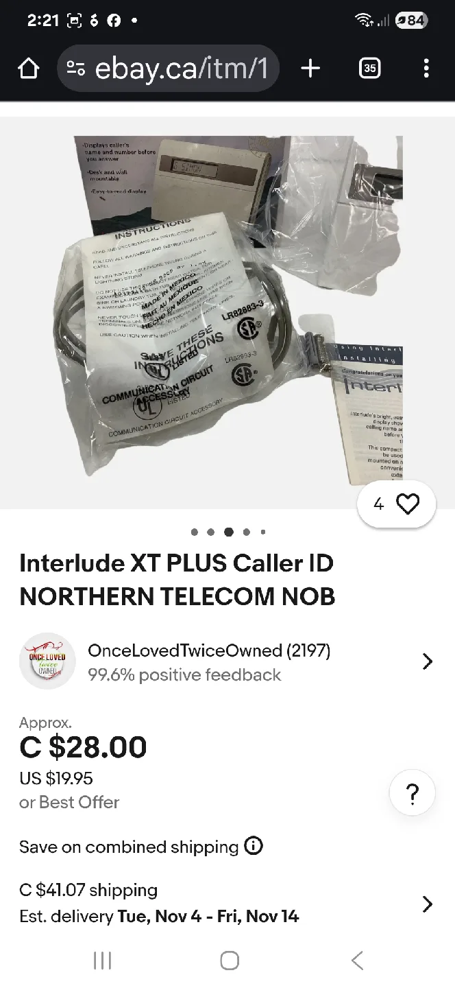 🥕 NEW Northern Telecom Interlude Xt+ Call Display Module 🥕 image indicator(8)