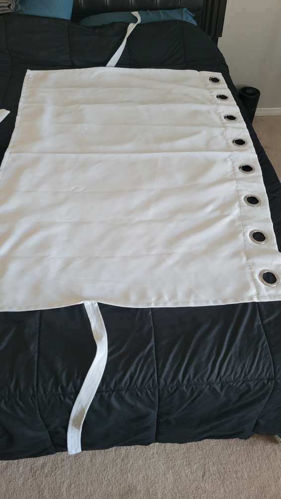 White Curtain Panel 52x37 - Set of 2
