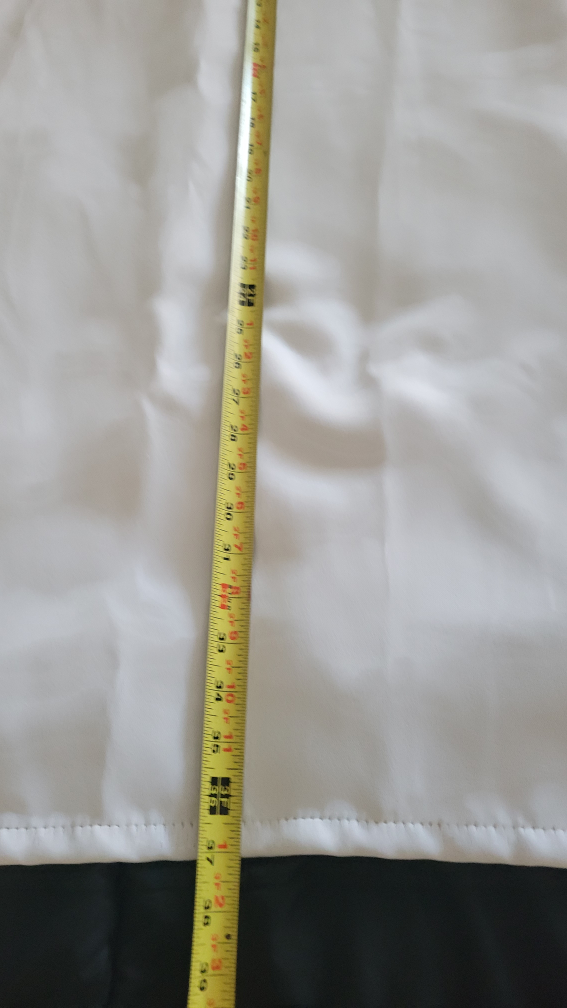 White Curtain Panel 52x37 - Set of 2 - photo 4