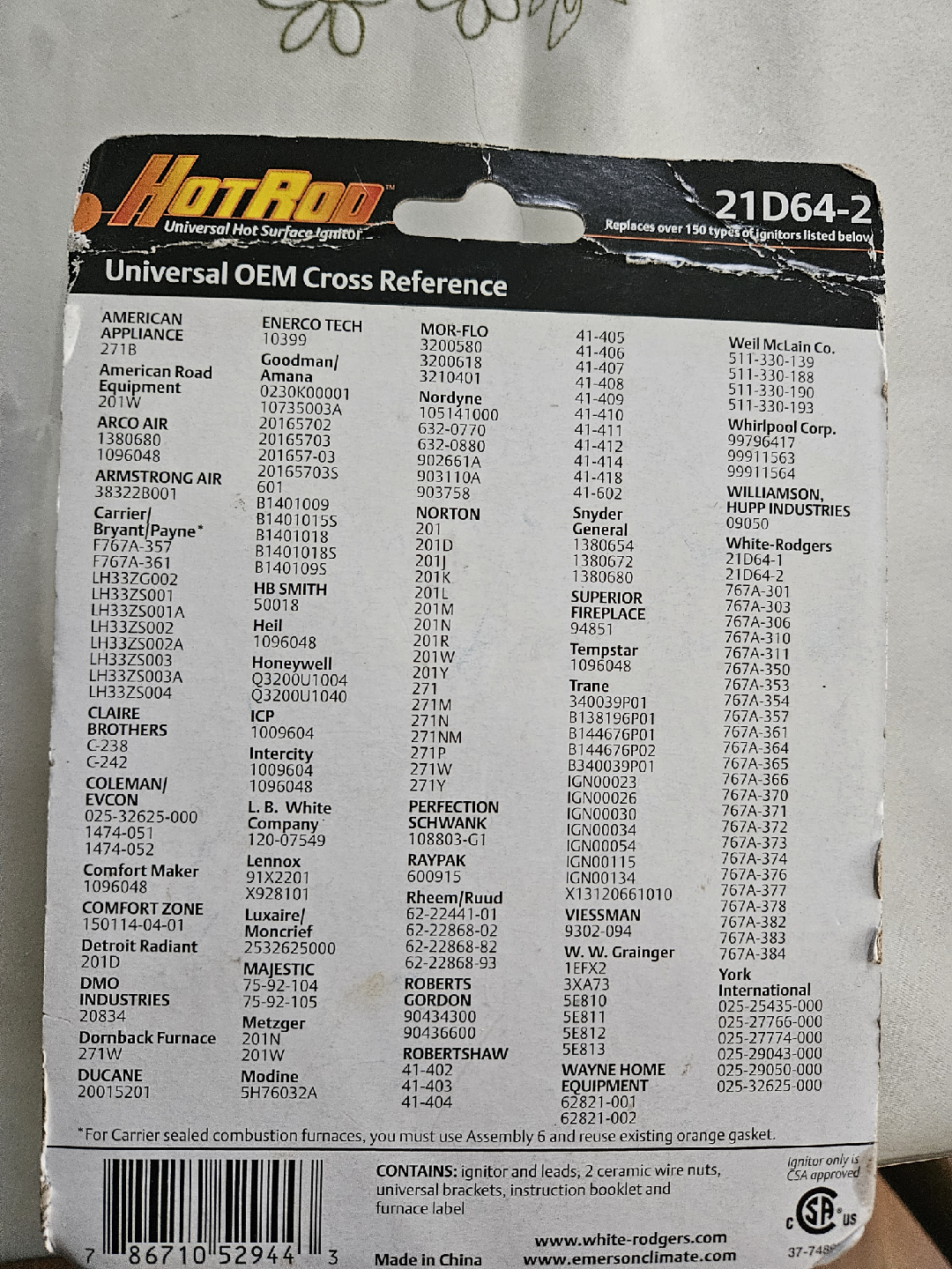 New Hot Rod 21D64-2 Universal Hot Surface Ignitor - photo 4
