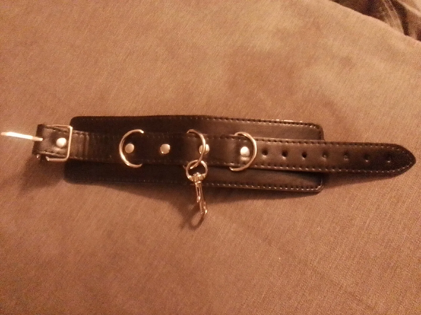 Black Leather Cuff Bracelet thumbnail