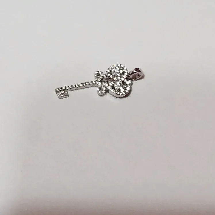 Silver Necklace with Cubic Zirconia Pendant image indicator(5)