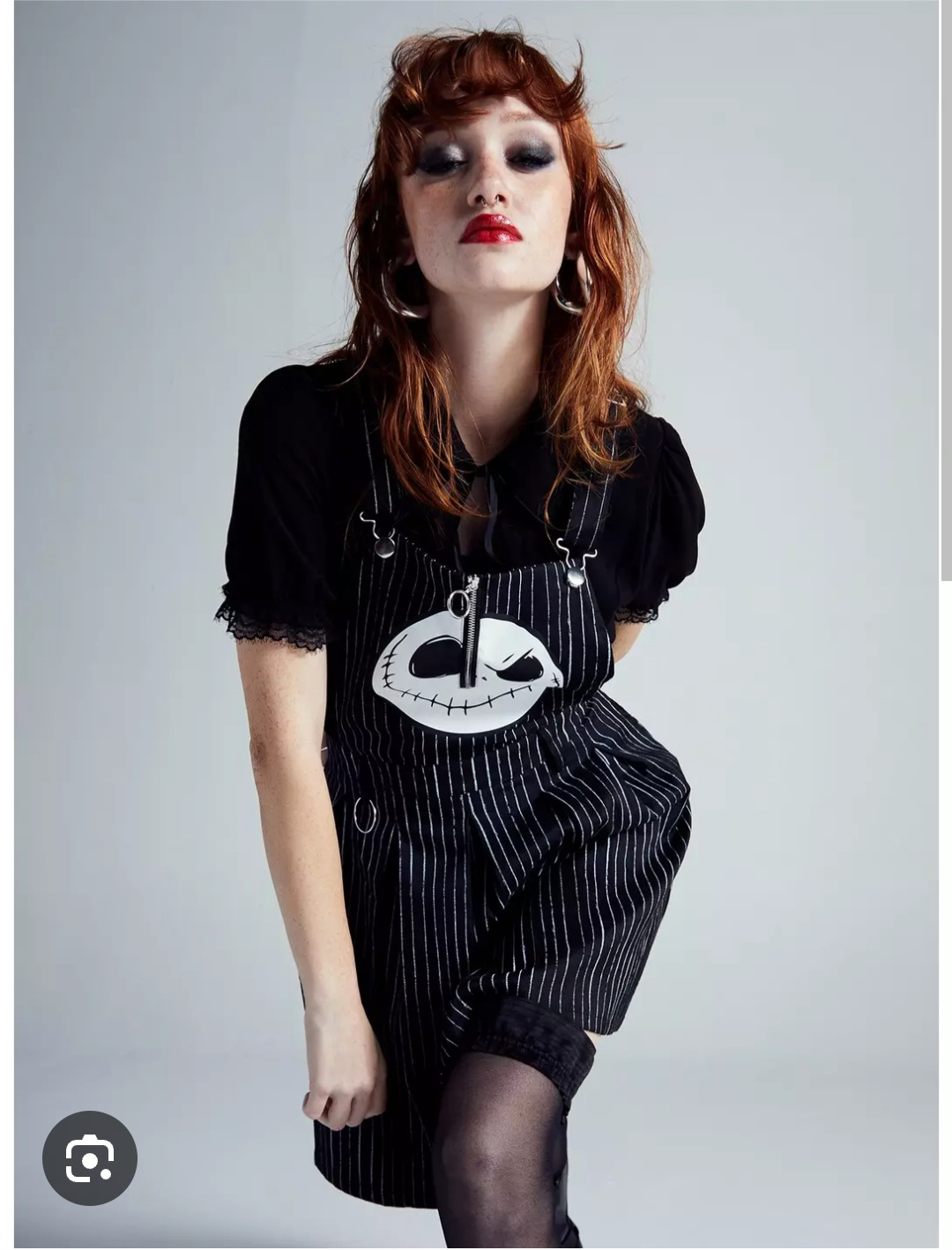 Hot Topic Nightmare Before Christmas Pinstripe Dress