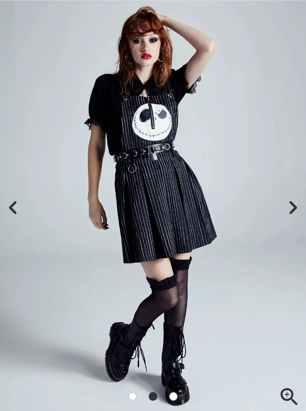 Hot Topic Nightmare Before Christmas Pinstripe Dress image indicator(2)