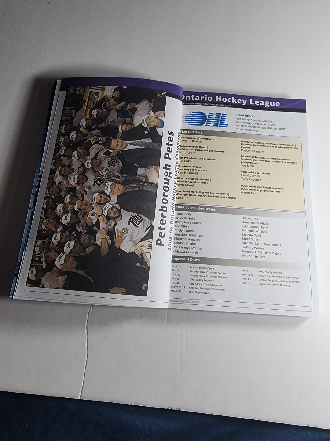 2006-07 CHL Canadian Hockey League Guide Book - photo 5